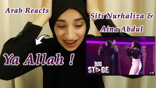 Perempuan Arab reacts to Siti Nurhaliza and Aina Abdul - Purnama Merindu & Semalam [Big Stage2022]