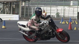 2017 9 24 Dunlop Moto Gymkhana Lady Nakajima NSR250R h 1 \u0026 h 2