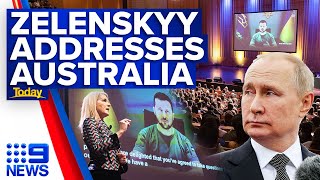 Zelenskyy tells Australian students China must not help Russia | 9 News Australia