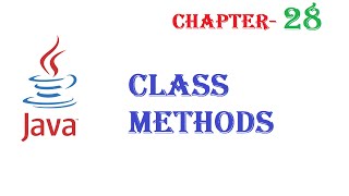 Java class methods - Java tutorial - w3Schools - Chapter 28 English