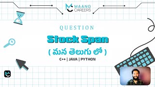 Stacks – Stock Span | Data Structures in Telugu | C++ Java Python 🔥