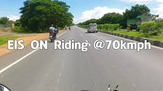 CAMPARK X20 EIS ON/OFF LIVE FOOTAGE || Chennbiker