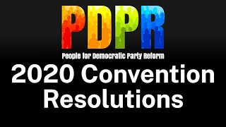 Resolutions Passed at the 2020 PDPR Convention