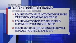 Changes coming to Fairfax Connector routes