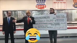 TRUMP Impersonator Accepts Giant Check At Costco 😂