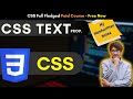 CSS 2021 Tutorial : Text Properties | text-transformation, text-align, text-decoration #csstutorial