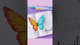 Notebook decoration || bujo cover #satisfying #painting