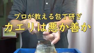 プロが教える刃物研ぎ第51話 〜 カエリは悪？善？ Sharpening cutlery pro teach