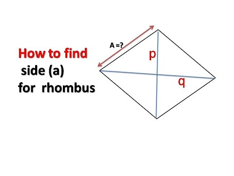 How to find Side (a) of a Rhombus How to find Side (a) of a Rhombus