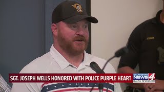 Sgt. Joseph Wells honored with police purple heart