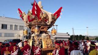 20131012 熊野神社秋祭り宵宮  西光寺の布団屋台 休憩所から出発-1  [兵庫県福崎町]