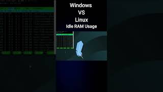 Ram usage Windows VS Linux  #linux #windows