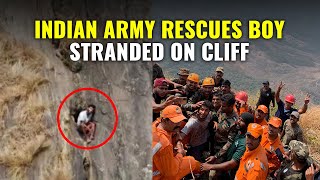 Indian Army Rescues Boy Stranded On Cliff In Kerala | Babu Rescue Video | Babu Rescued By Army |