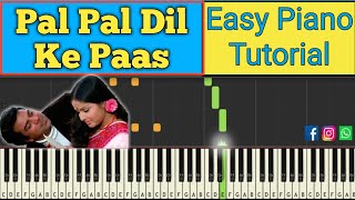 Pal Pal Dil Ke Paas Piano Tutorial | Easy Piano Songs Hindi