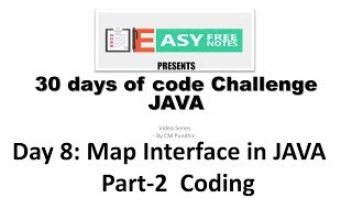 Day 8 : Map Interface In Java Part-2 ,30 Days of code Challenge (Hackerrank) in Java