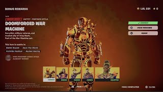 How to Unlock Doomforged War Machine Skin Style in Fortnite | Battle Pass Bonus Rewards Page 7