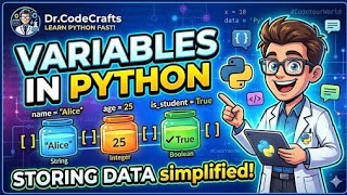 Variables in Python #learnpython #pythontutorial #pythonforbeginners #PythonProgramming #coding