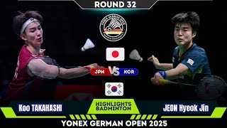 Koo TAKAHASHI(JPN) vs JEON Hyeok Jin (KOR) | German Open 2025 Badminton