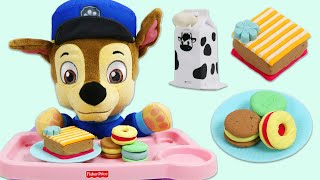 Making Play Doh Cookies, Dessert, and Milk with Paw Patrol Baby Chase | Fun & Easy DIY Crafts!