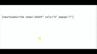 Shortcode Editing and Posting - Smart Subscribe Plugin