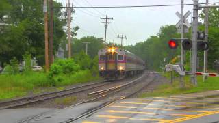 MBTA GP40MC #1126's Snowplow Hits The Pavement Hard!!