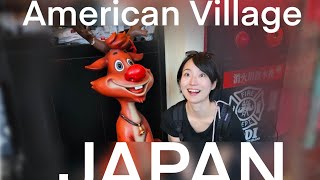 Visiting American village in Okinawa, Japan