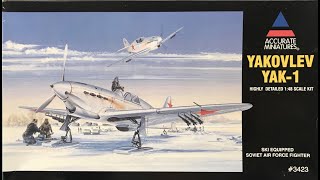 Accurate Miniatures 1/48 Yak 1 on Skis, Part 1 Intro