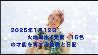 2025.1.12(日)　「フェアリー ゴッドマザー アイズメソッド」 火地風水4元素・ 15色の才能を育てる挑戦と日記