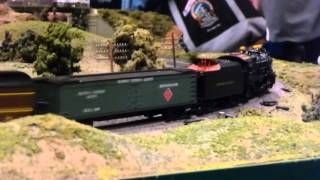 HO Scale, Pennsylvania Railroad 4-6-2 #5346 Leading a Short Passenger Train, on the CGW Layout