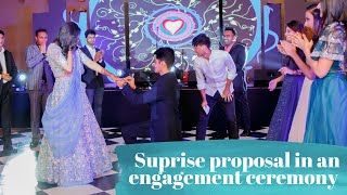 Surprise Proposal In My Engagement Ceremony 💍 😍 | Best Bollywood Flash Mob Proposal Dance