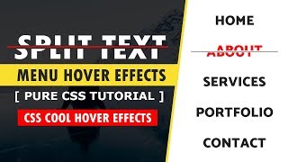 Split Text on Hover - Creative Link Effects on Hover - Css Hover Effects - Pure CSS Tutorials