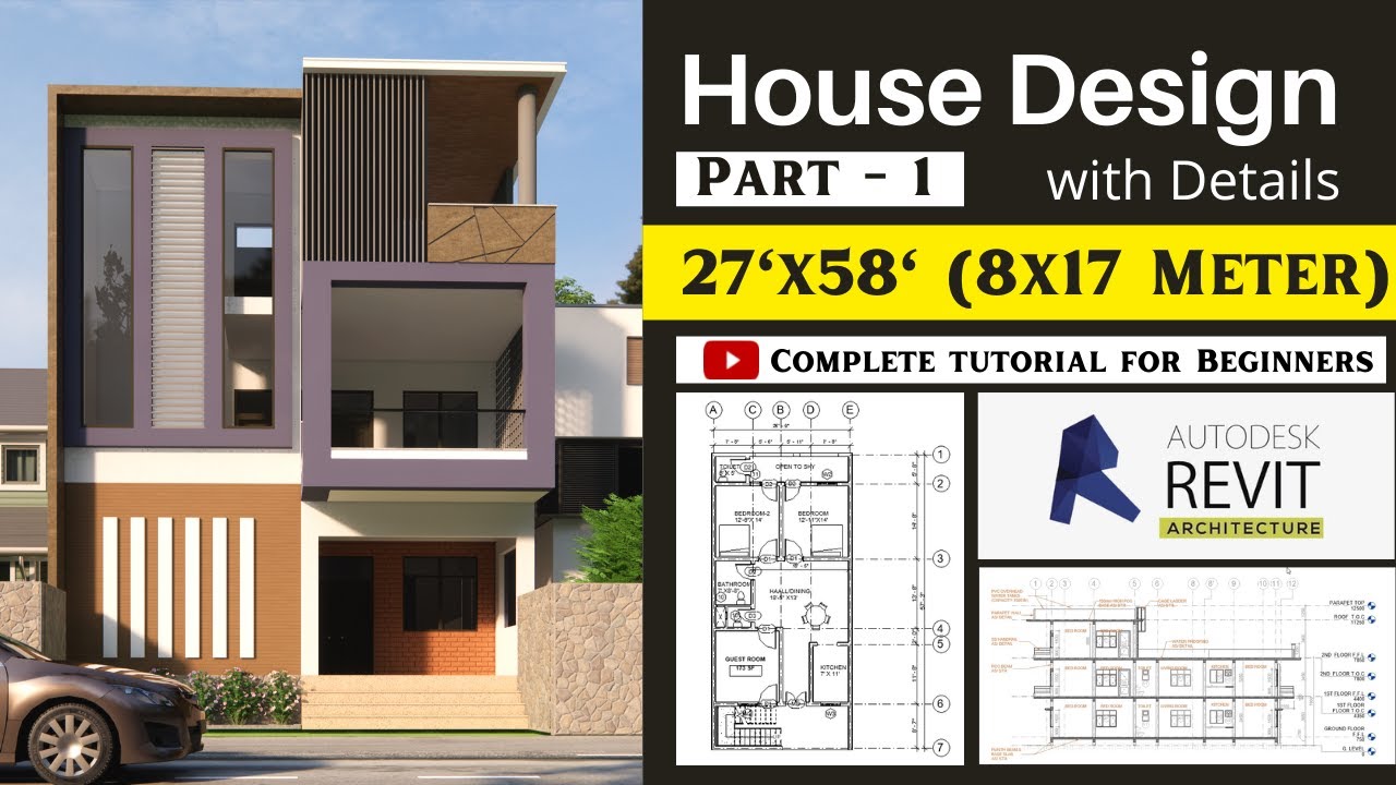 House Design In Revit Architecture Part - 1 - YouTube