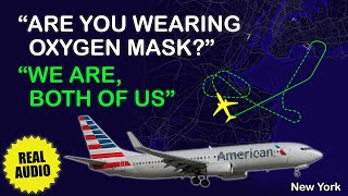 Pilots donned oxygen masks. Fumes events. American B738 returned to New York Kennedy, Real ATC