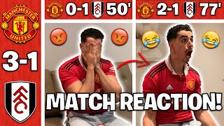 ZOGZ CRAZY REACTION 😱 MAN UTD 3-1 FULHAM MATCH REACTION