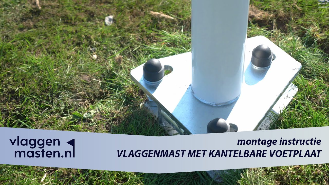 Kantelanker Of Kantelvoet Voor Vlaggenmast - YouTube