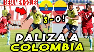 TRIUNFAZO! 3-0! RESUMEN Y GOLES ECUADOR VS COLOMBIA SUB 23 PREOLIMPICO 2024 HOY GOLEADA LA TRI