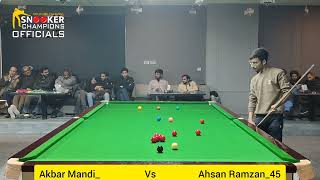 World Snooker Champion Ahsan Ramzan Vs Akbar Mandi | Islamabad Snooker Tournament 2025 #snooker #20k