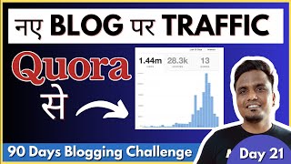 Day 21/90: नए Blog पर Traffic कैसे मिलता है? (Best Way to Get Traffic on New Blog)