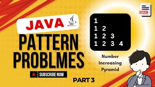 How to Make Number Increasing Pyramid Pattern In Java (For Beginner) #techbywebcoder