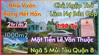 Mất Ăn Mất Ngũ_Anh 3 Buồn Bán Lỗ 700TR Nhà Vườn Rộng Khủng (20x50) Đúng 1,98 Tỷ Ở Khu Phố 1 Quận 8.