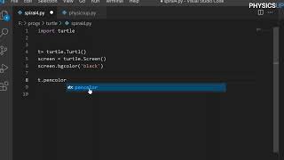 draw spiral using python