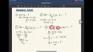 BAB 12 Mengubah Subjek | Matematika Dasar | Alternatifa