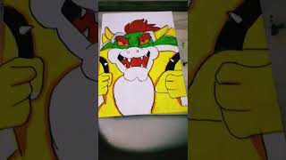 Bowser drawing transition tutorial # shorts