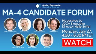 Jewish Dems Host: MA-4 Democratic Primary Candidate Forum