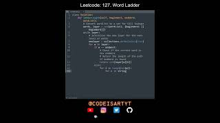 Leetcode 127. Word Ladder in Python | Python Leetcode | Python Coding Tutorial | Python Coding ASMR