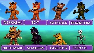 Five Nights at Freddy's World EXTRA MENU "All Characters"