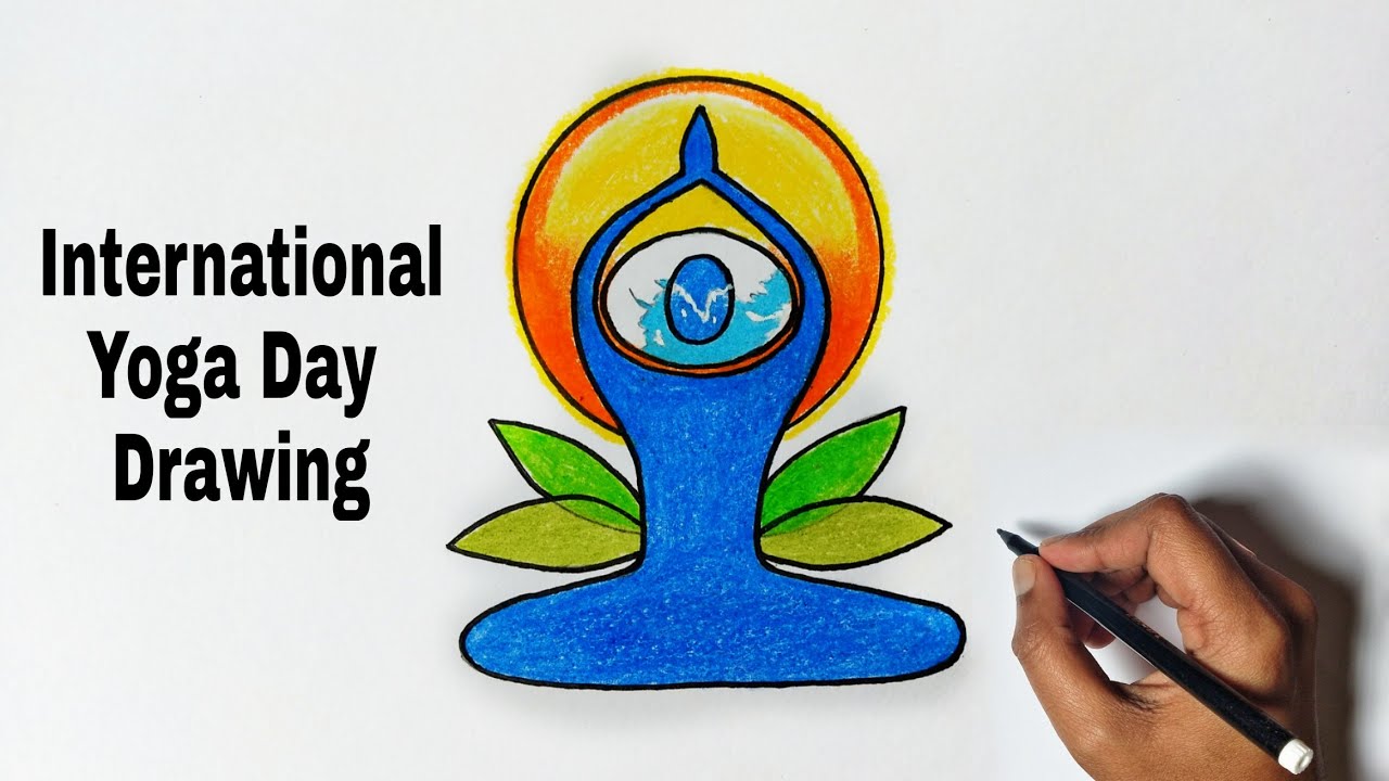 International Yoga Day Poster Drawing | How To Draw International Yoga ...