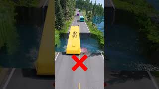 Mixer Buses vs massive water pit #89|#carsvswaterpit #doubleflatbedtrailertruckvsspeedbumps