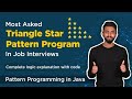 Triangle Star Pattern Program in Java (Logic + Code) | Pattern Program in Java
