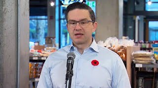 Pierre Poilievre speaks to reporters | Poilievre on his media strategy